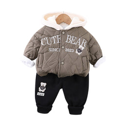 Boys Printed Coat with Trousers