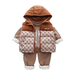 Boys Printed Coat with Trousers