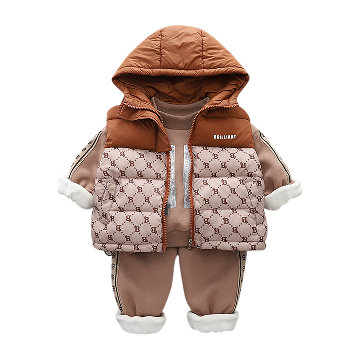 Boys Printed Coat with Trousers