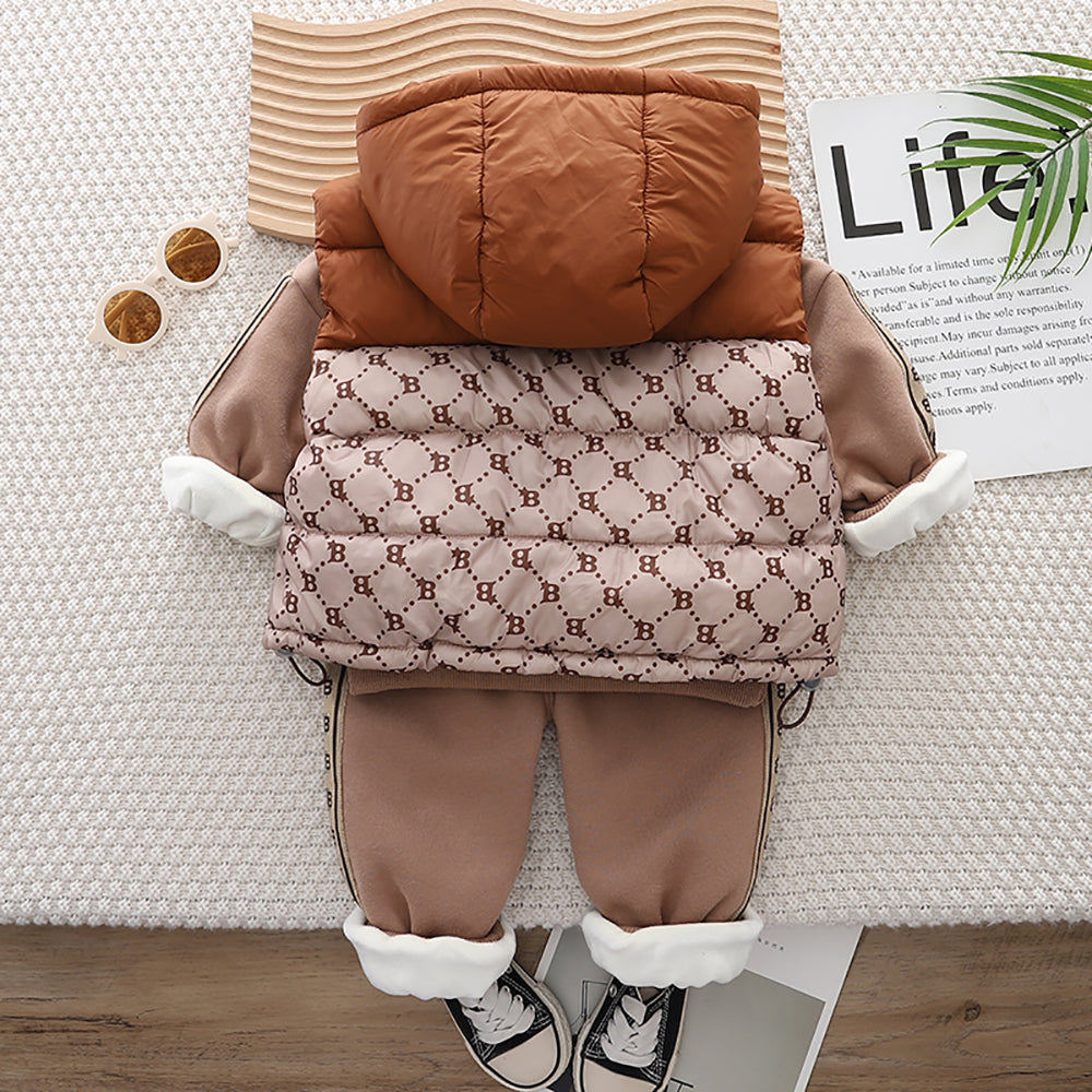 Boys Printed Coat with Trousers
