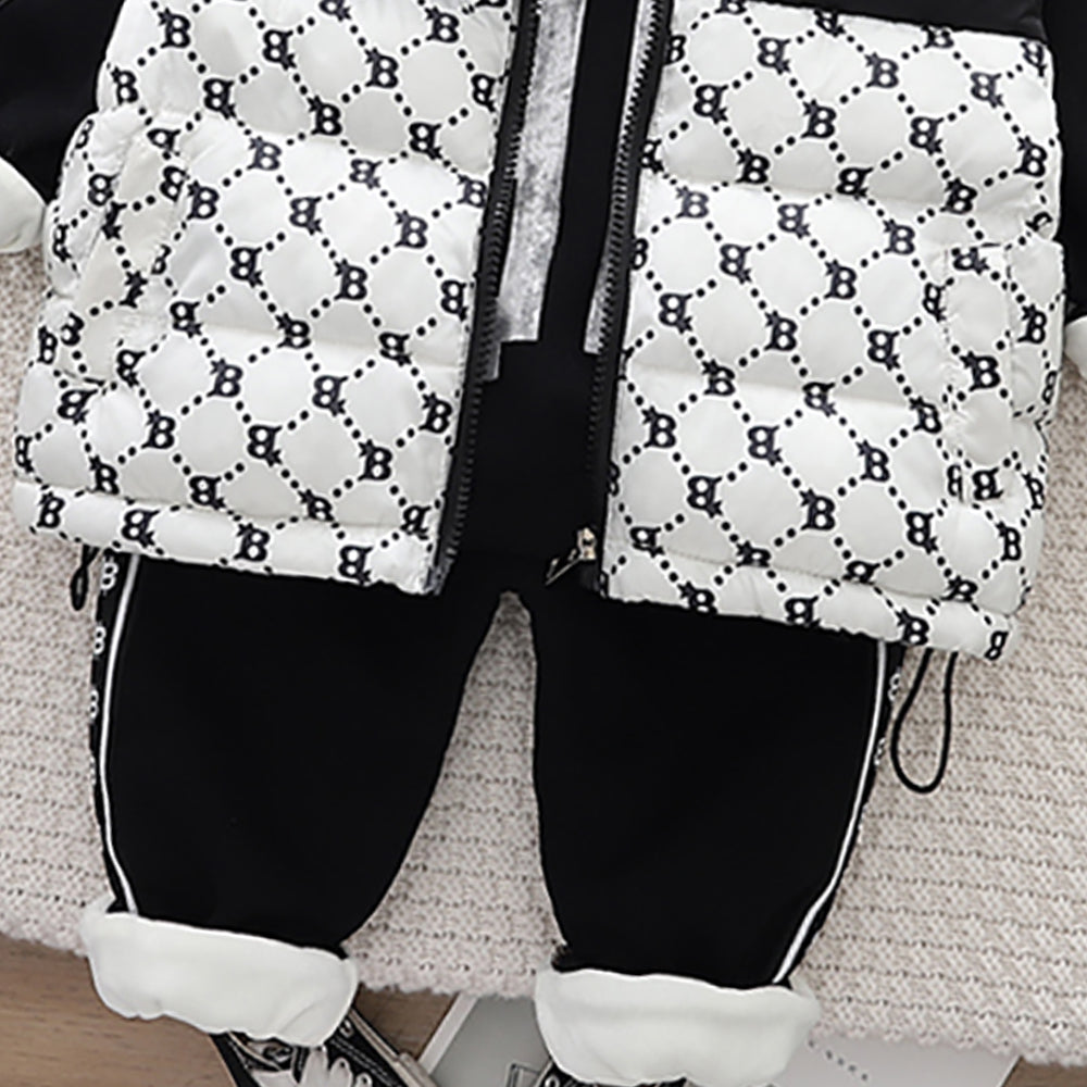 Boys Printed Coat with Trousers