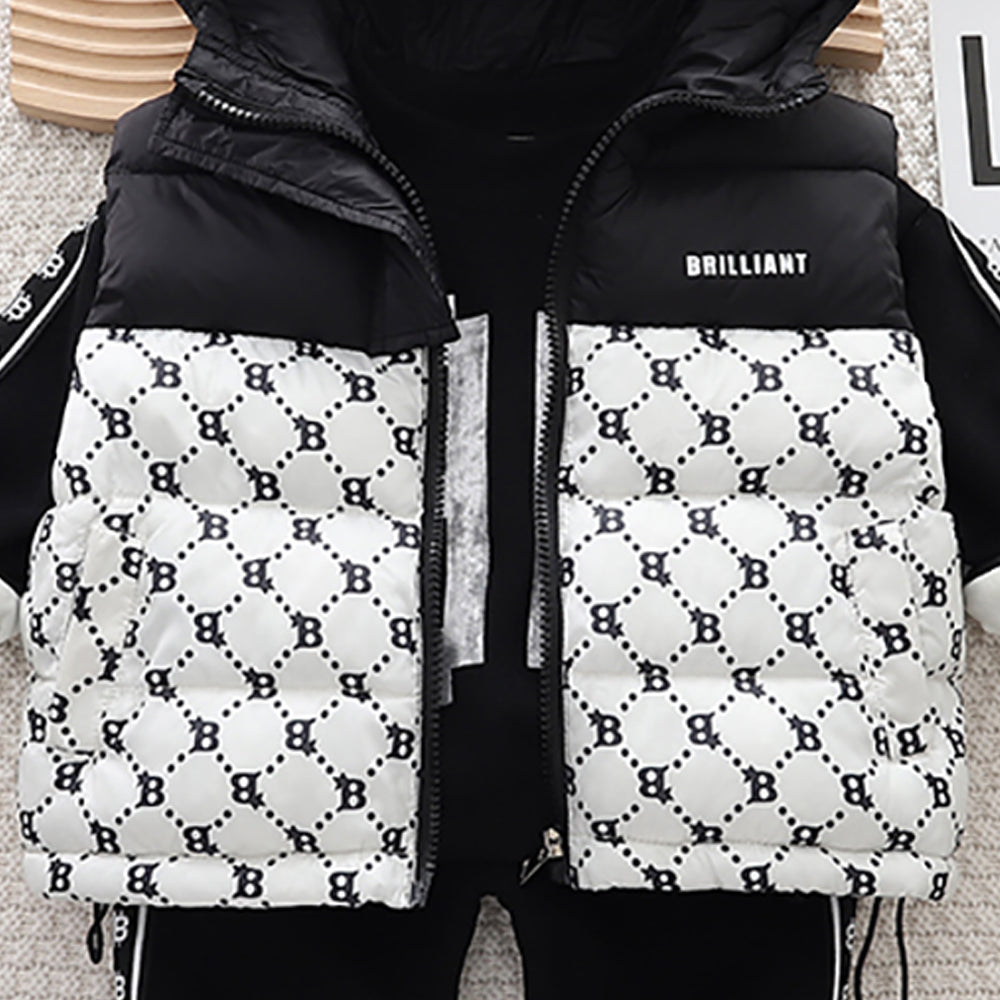 Boys Printed Coat with Trousers