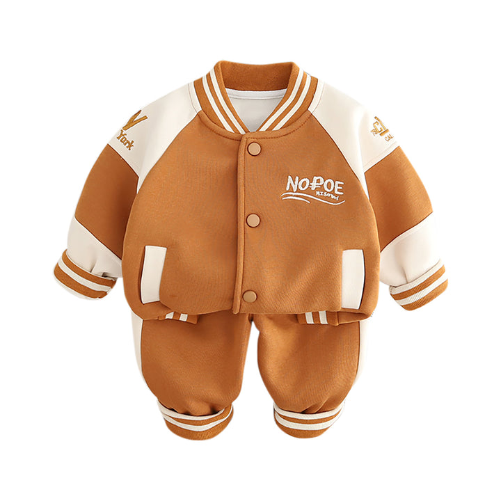 Boys Colourblocked Coat with Trousers