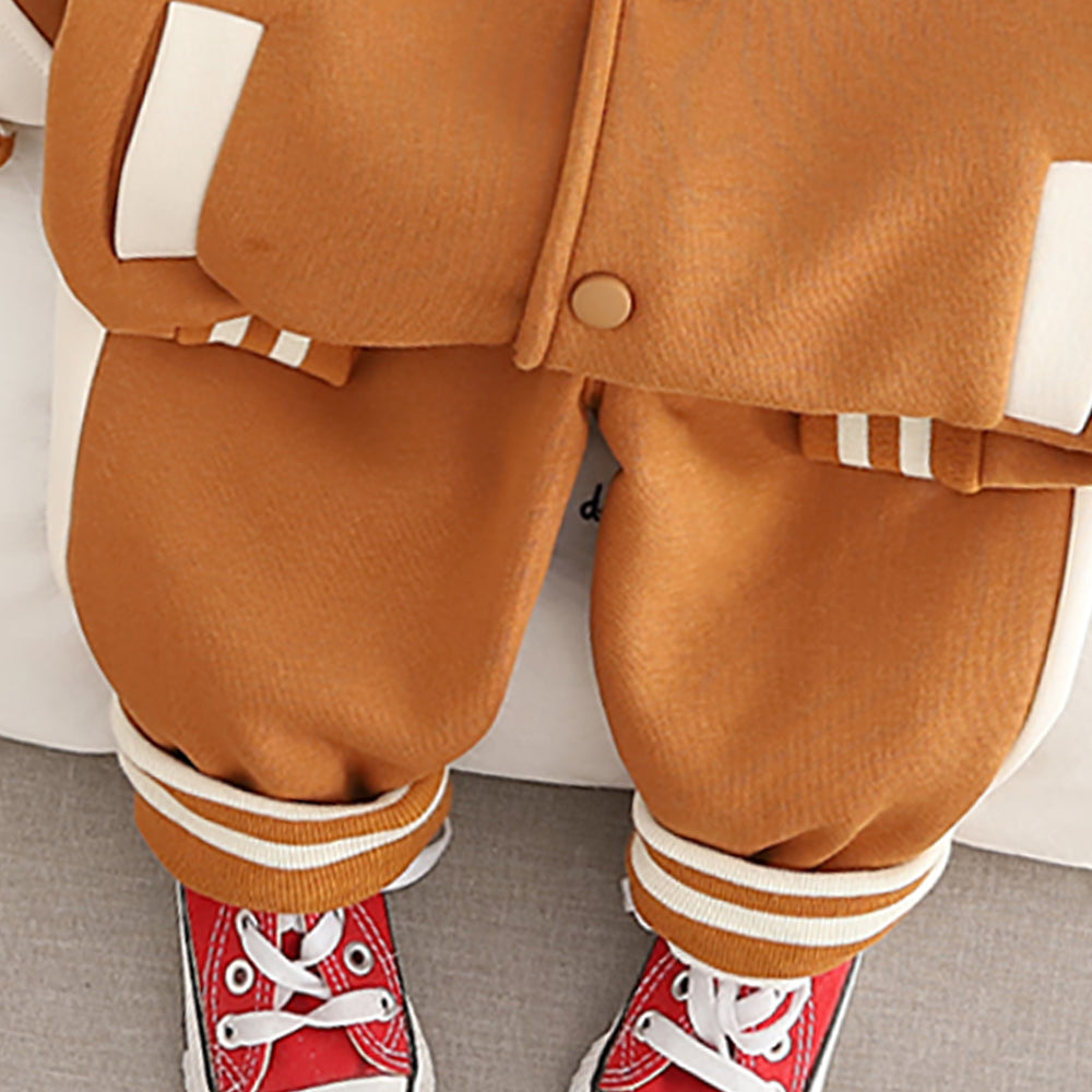 Boys Colourblocked Coat with Trousers