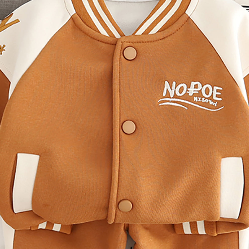 Boys Colourblocked Coat with Trousers