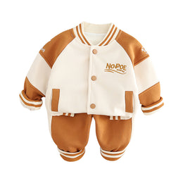 Boys Colourblocked Coat with Trousers