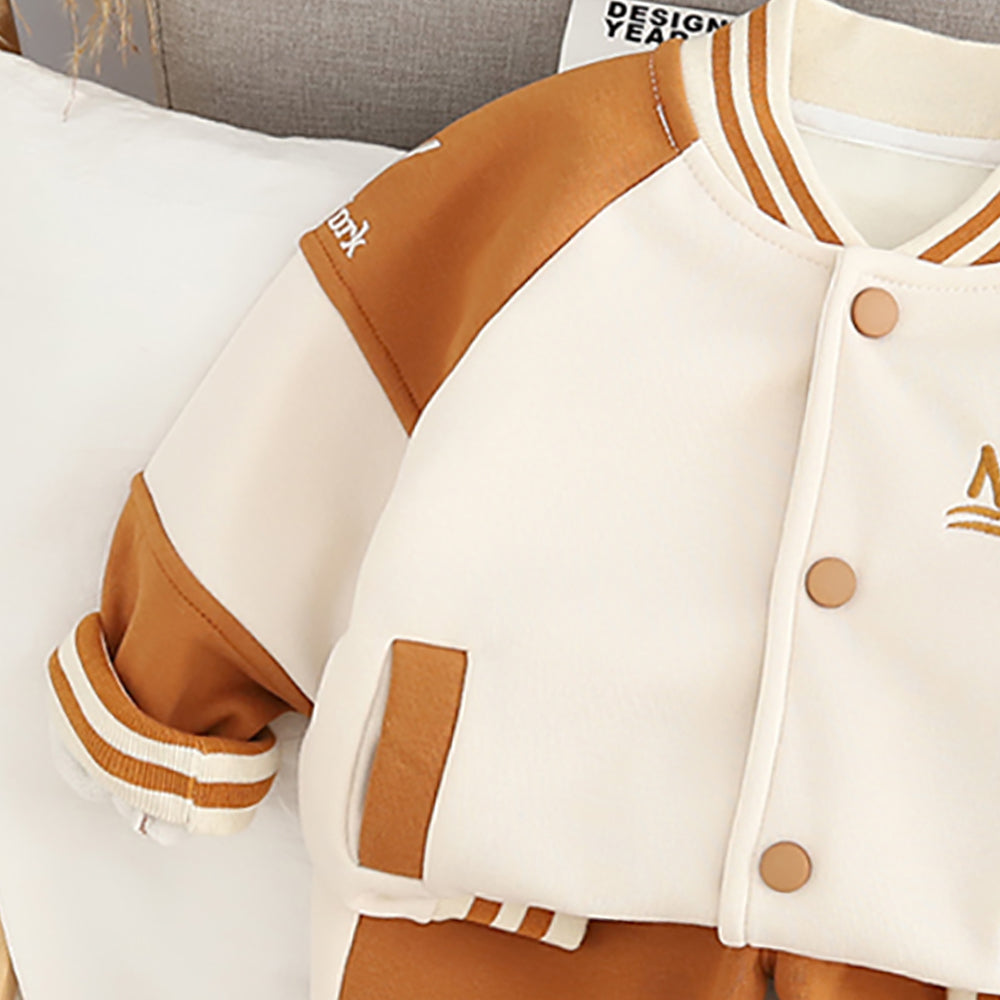 Boys Colourblocked Coat with Trousers