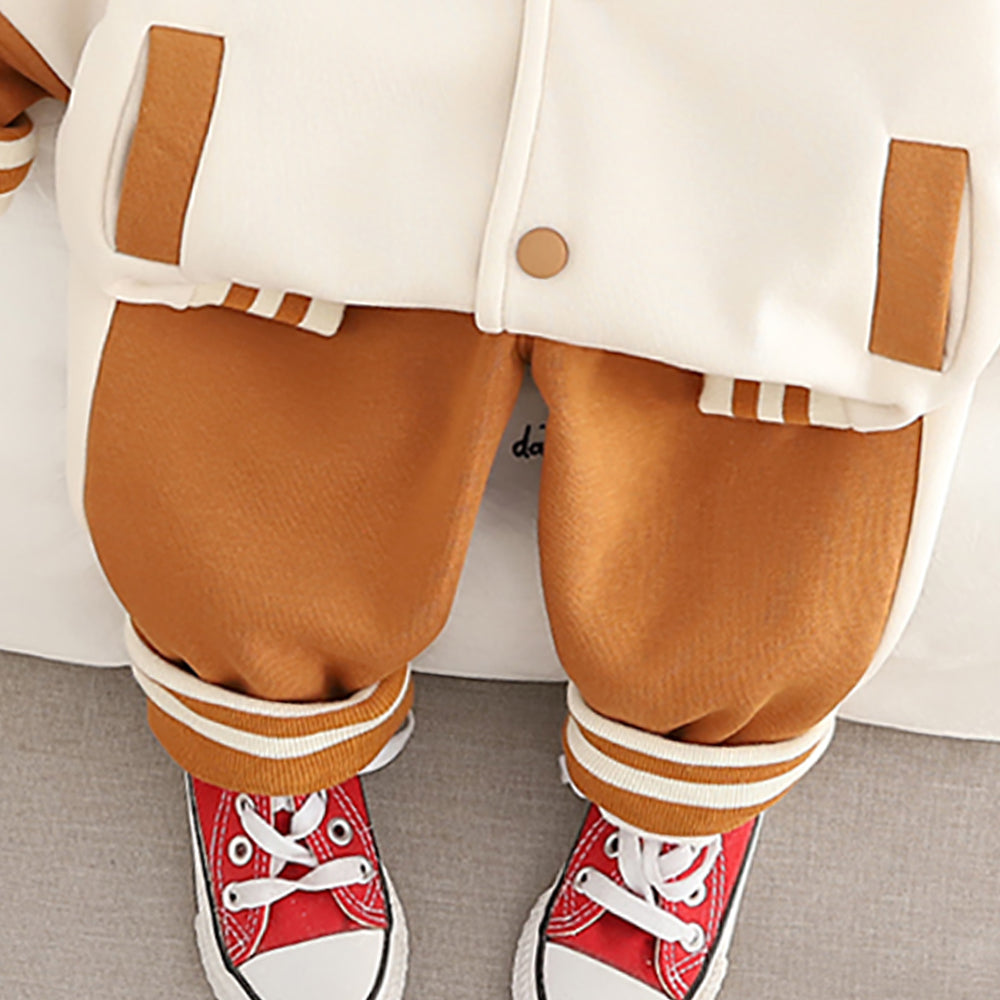 Boys Colourblocked Coat with Trousers