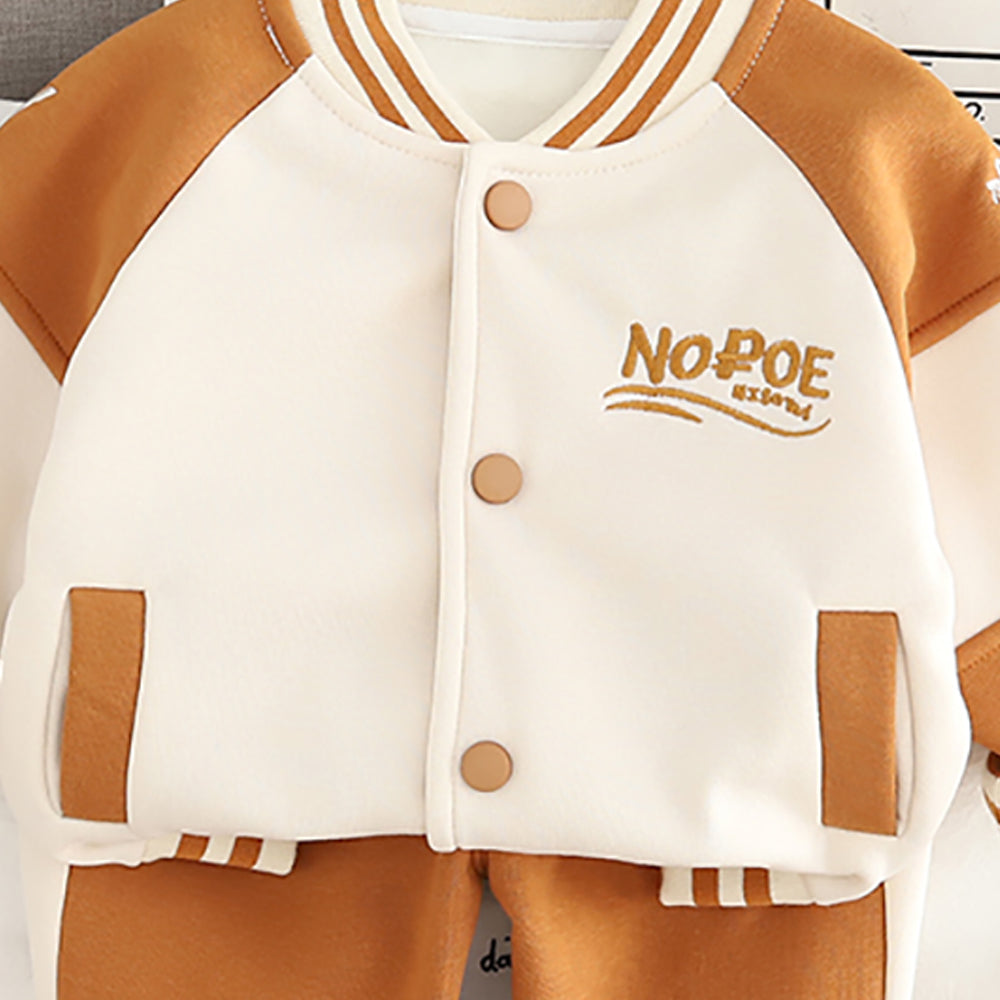 Boys Colourblocked Coat with Trousers