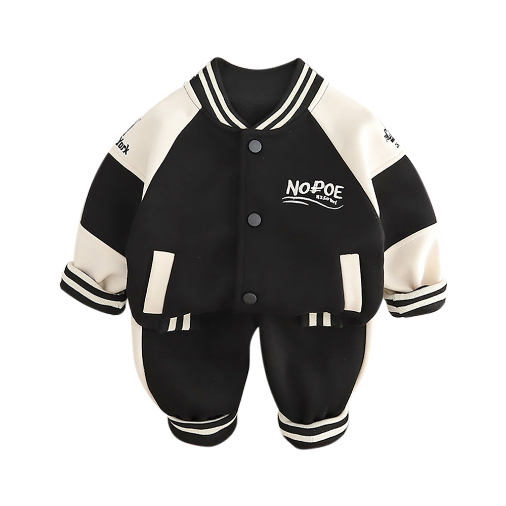 Boys Colourblocked Coat with Trousers