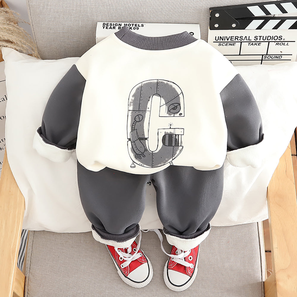 Boys Printed T-shirt with Trousers