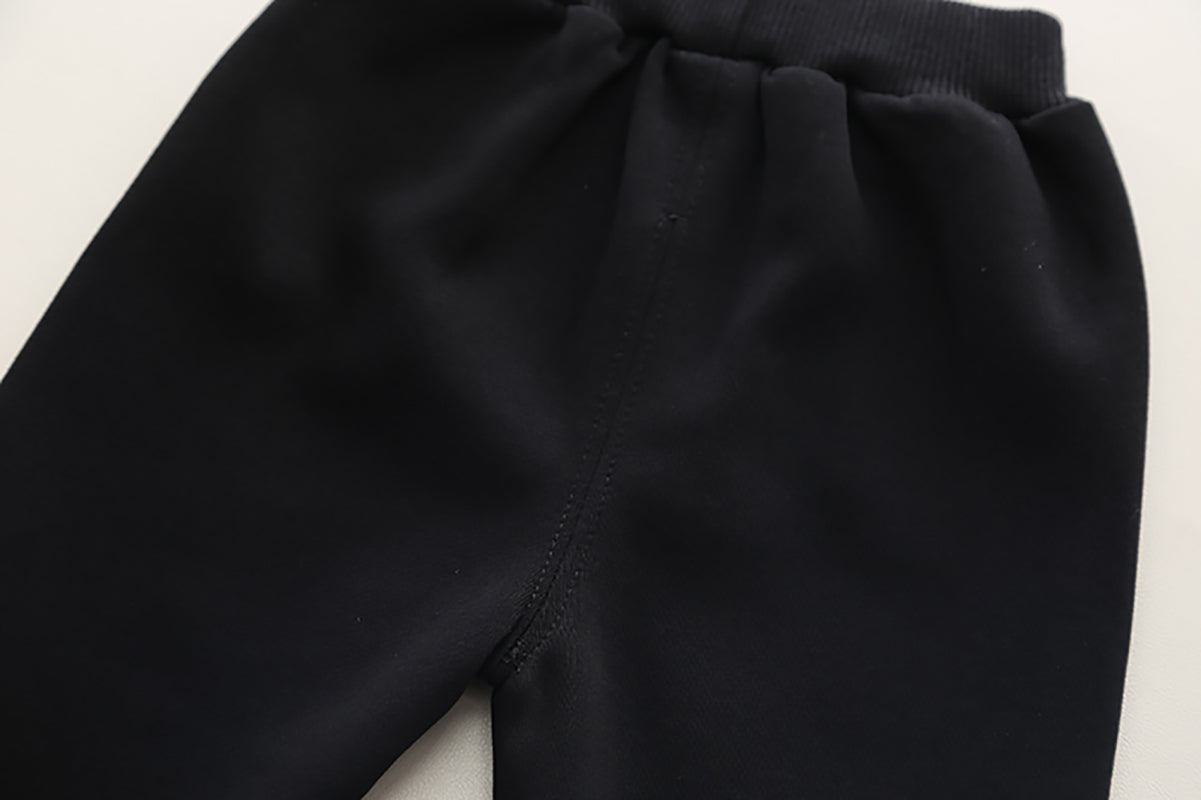 Boys Colourblocked Hooded Long Sleeves Coat With Trouser