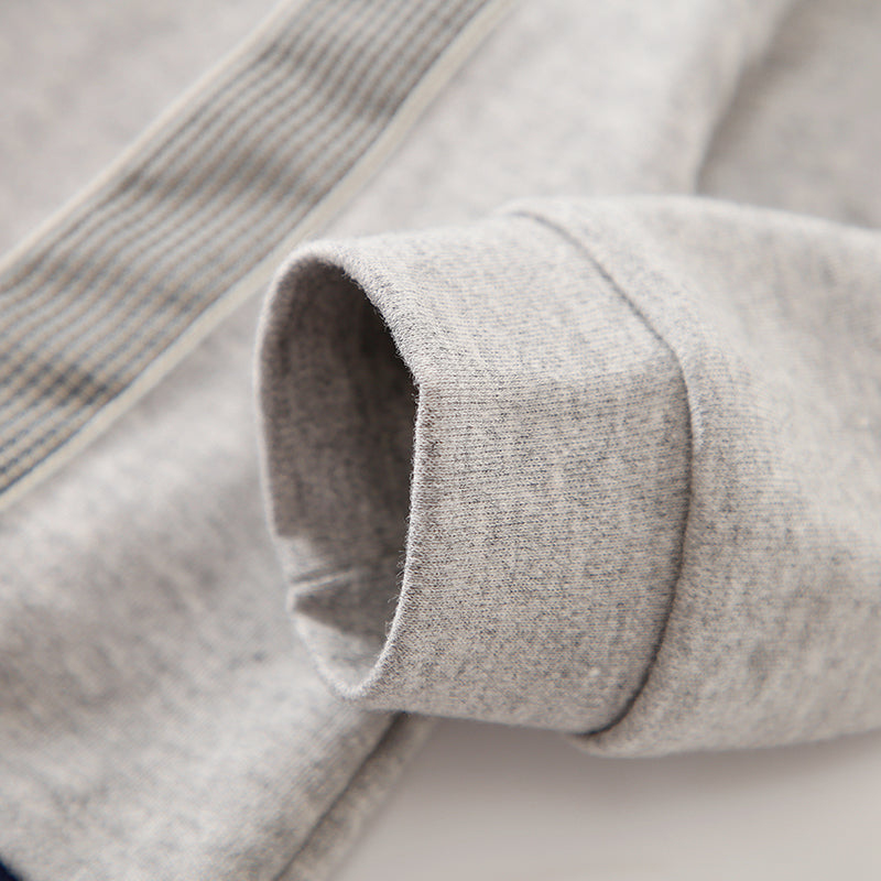 Infant Boys Grey Cotton Rompers