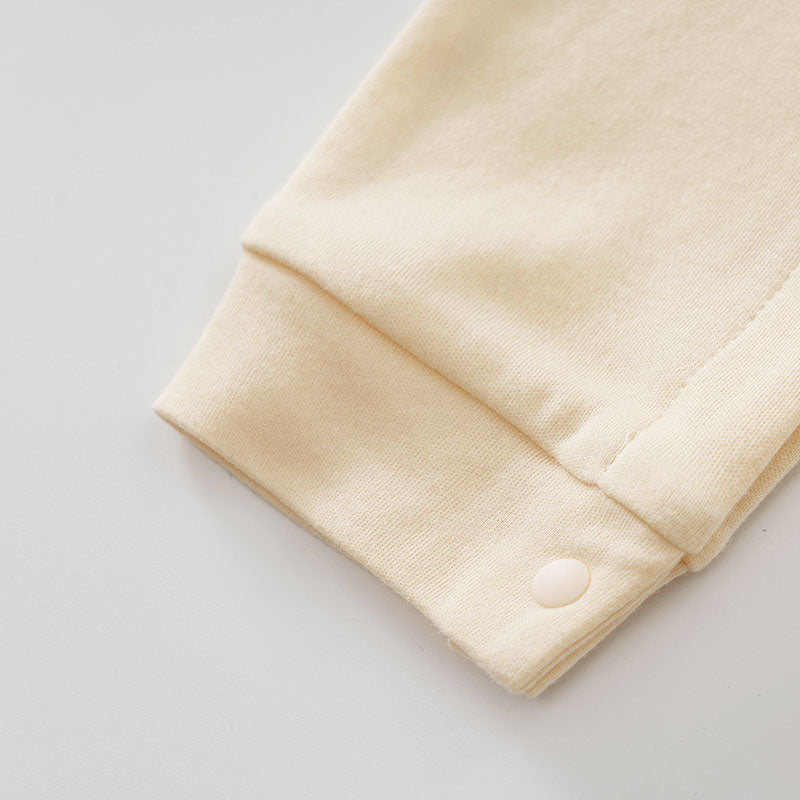 Infant Boys Beige Printed Cotton Rompers