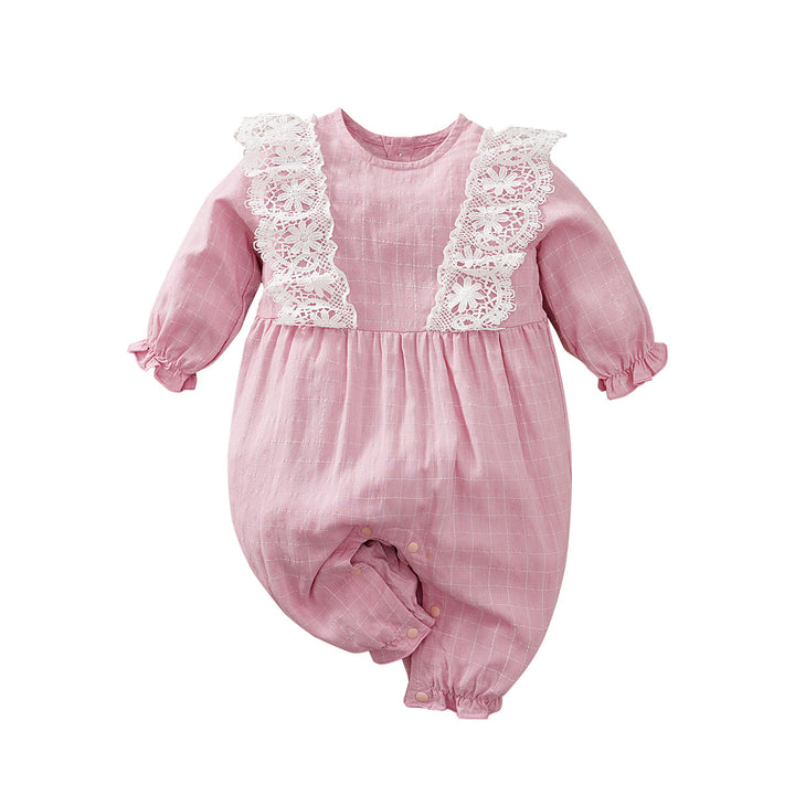 Infant Girls Pink Pure Cotton Romper