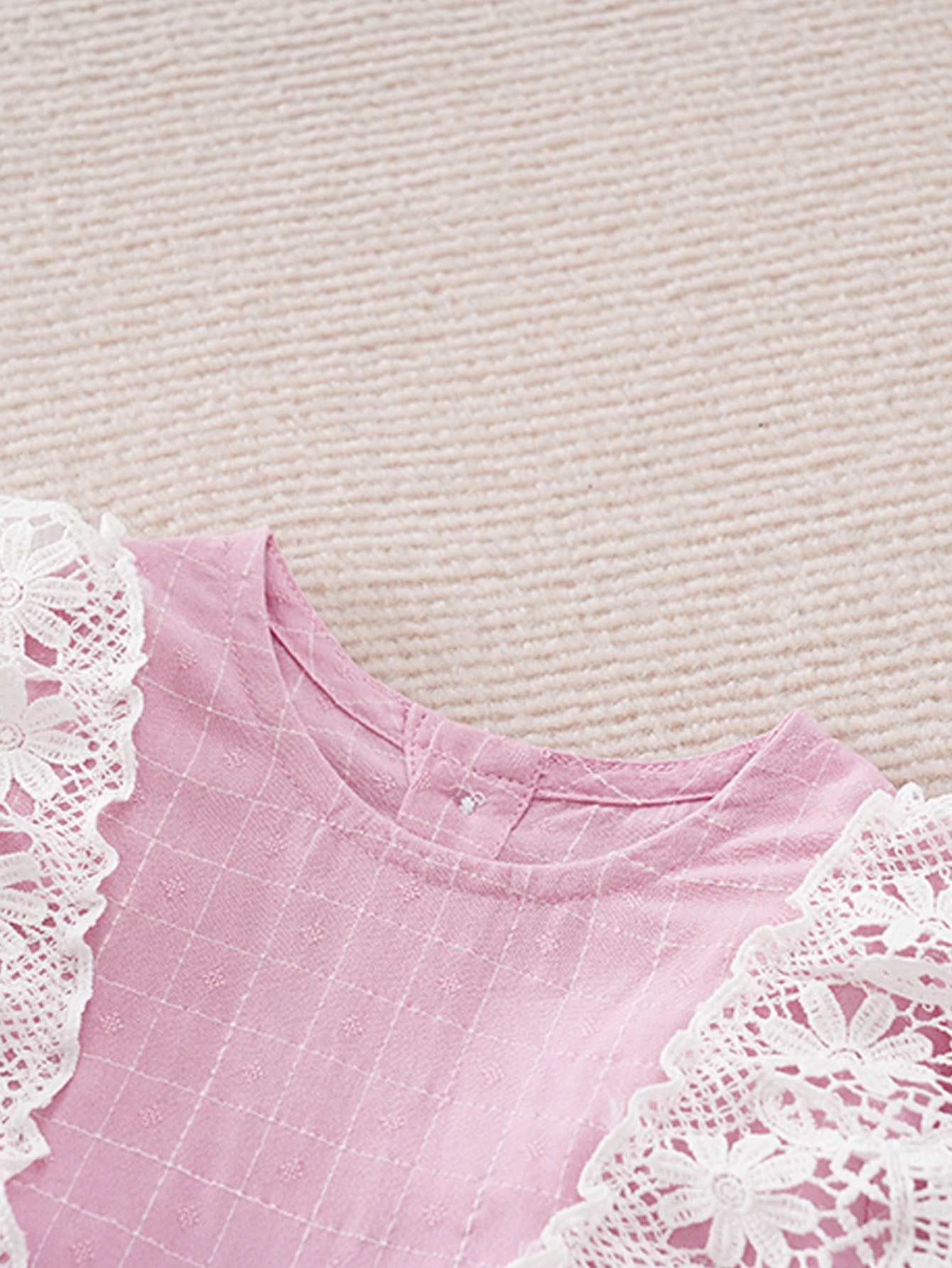 Infant Girls Pink Pure Cotton Romper