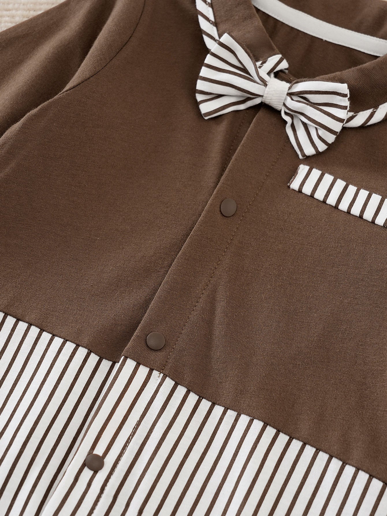 Boys Striped Cotton Rompers