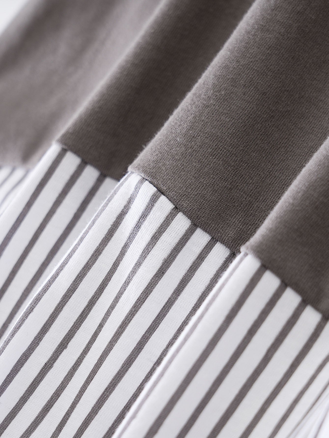 Grey Infant Boys Striped Cotton Rompers