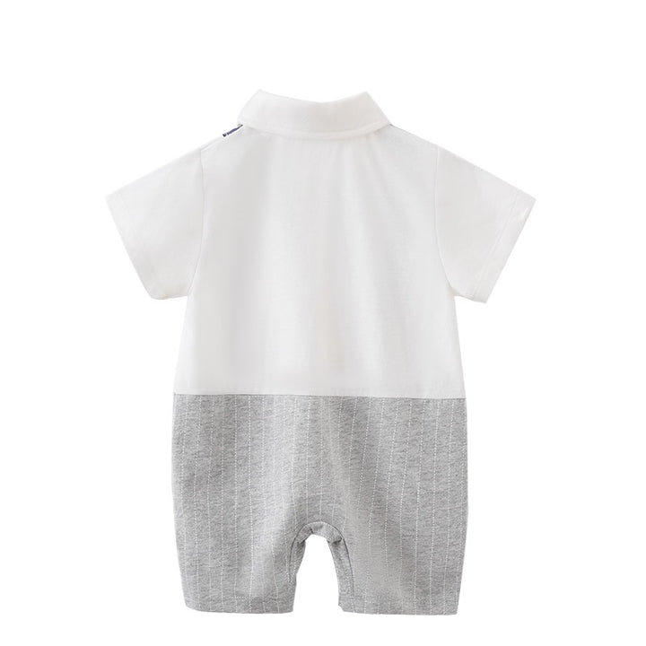 Infant Boys White Pure Cotton Rompers