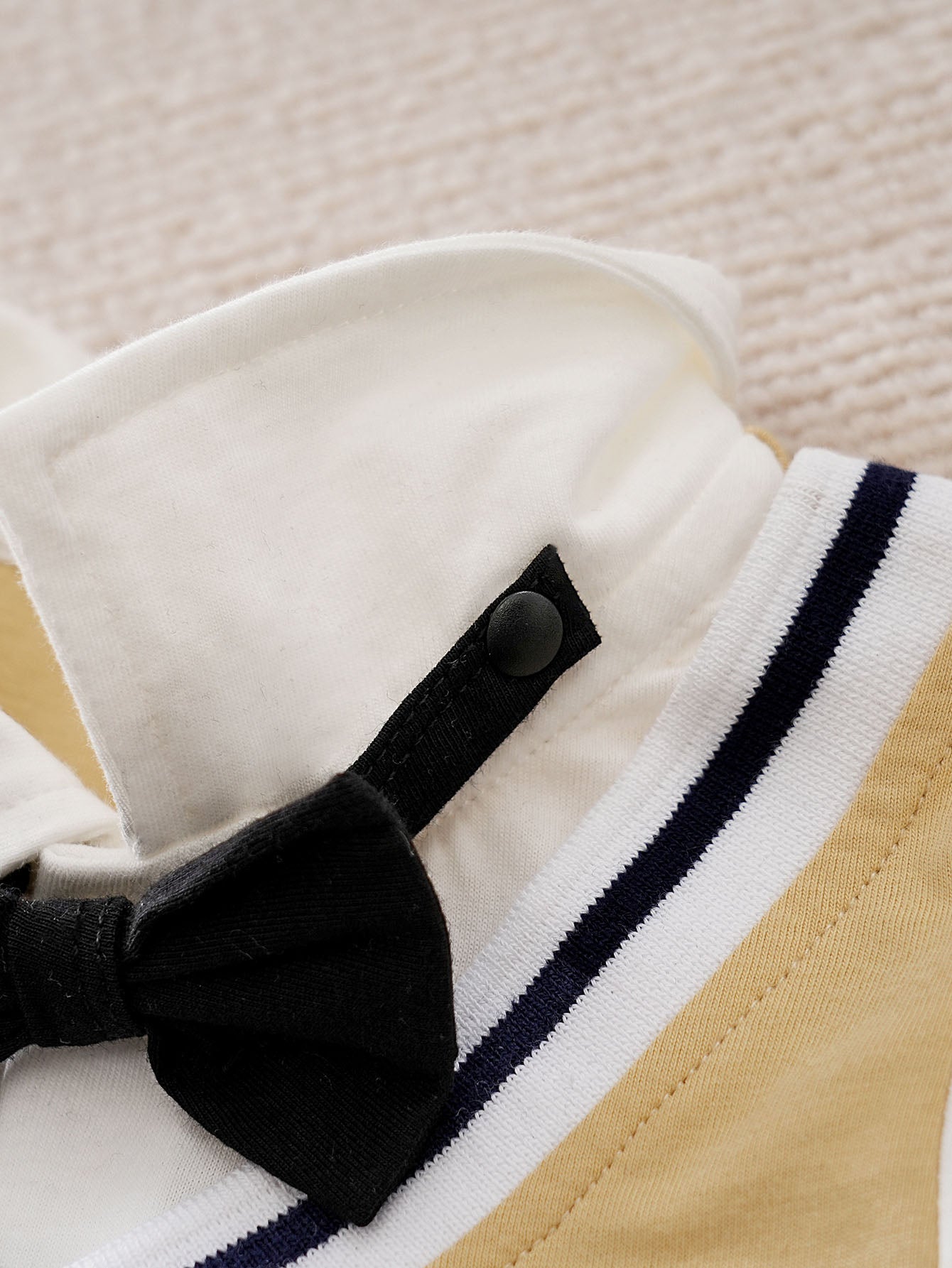 Infant Boys Printed Spread Collar Cotton Rompers