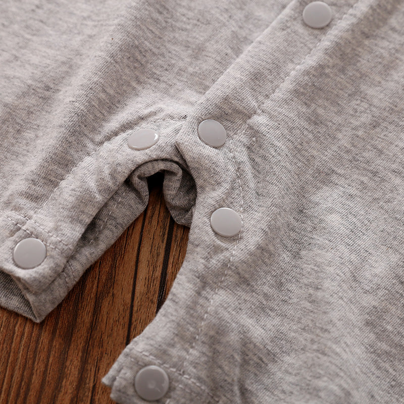 Infant Boys White Cotton Rompers