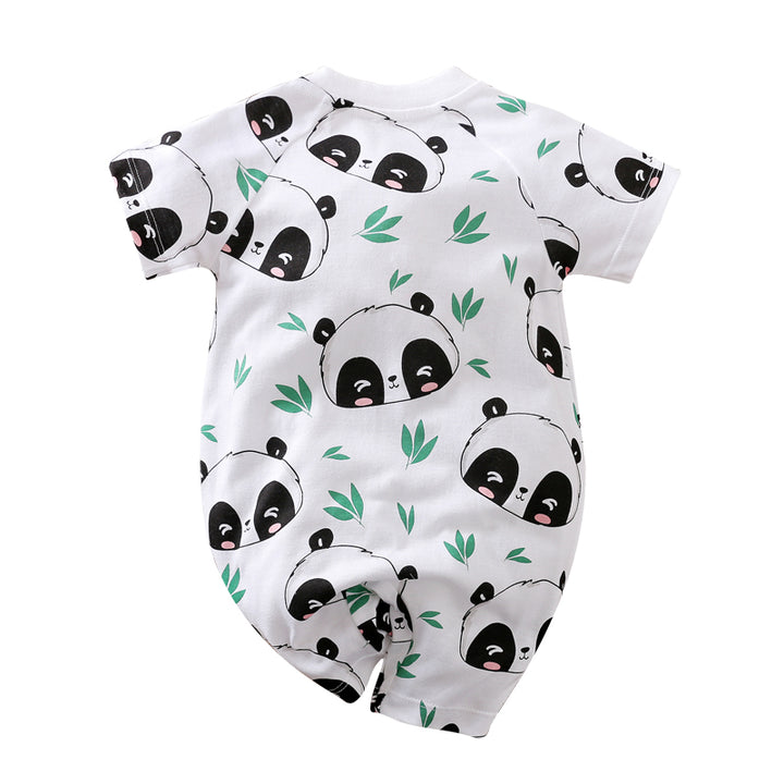 White Infants Kids Printed Cotton Rompers