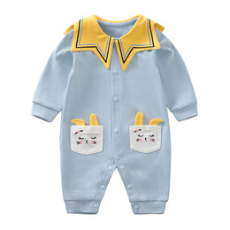 Infant Girl Printed Cotton Rompers