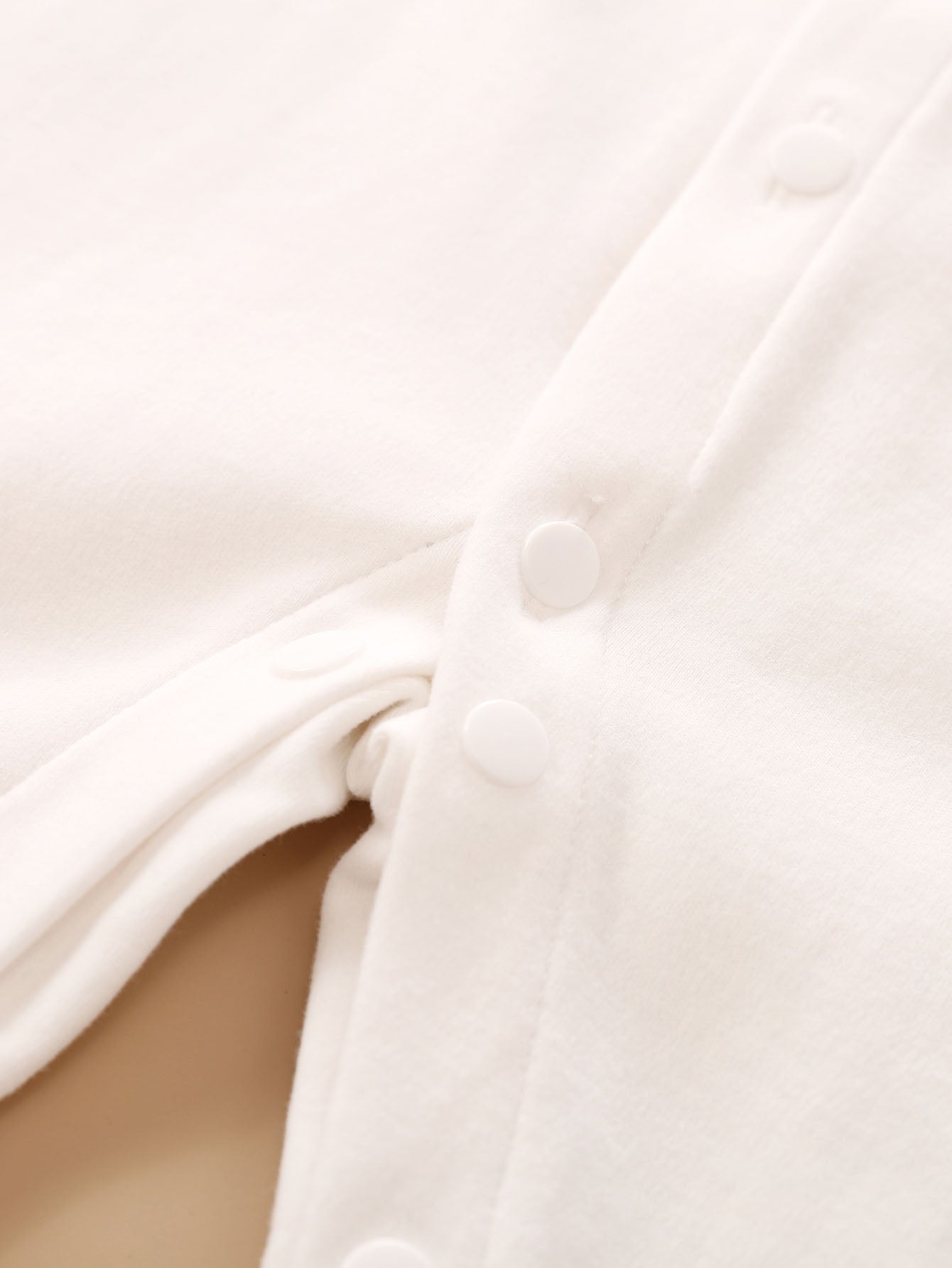 Infant White Boys Printed Cotton Rompers