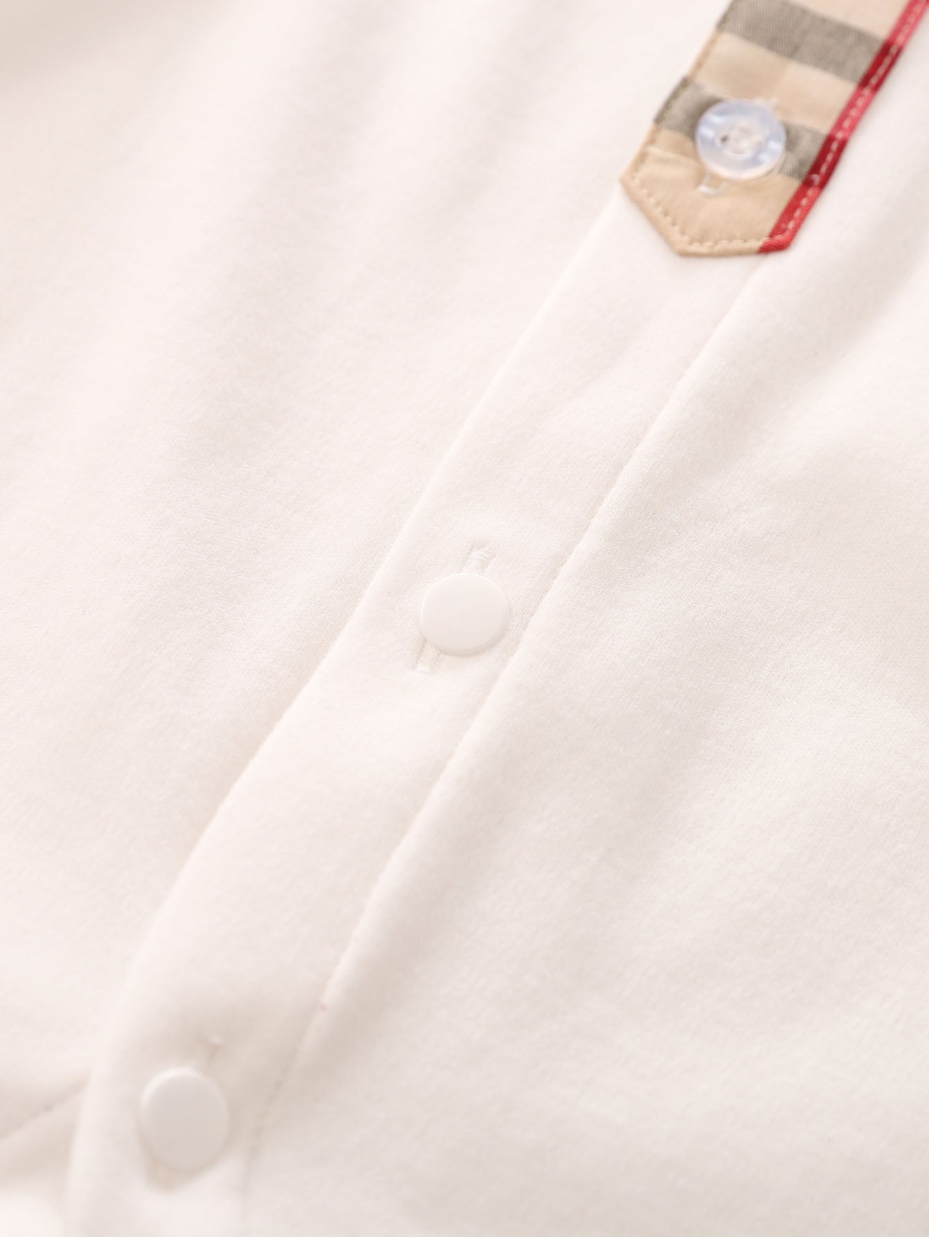 Infant White Boys Printed Cotton Rompers