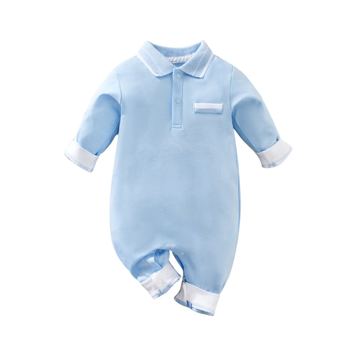 Infants Blue Pure Cotton Rompers