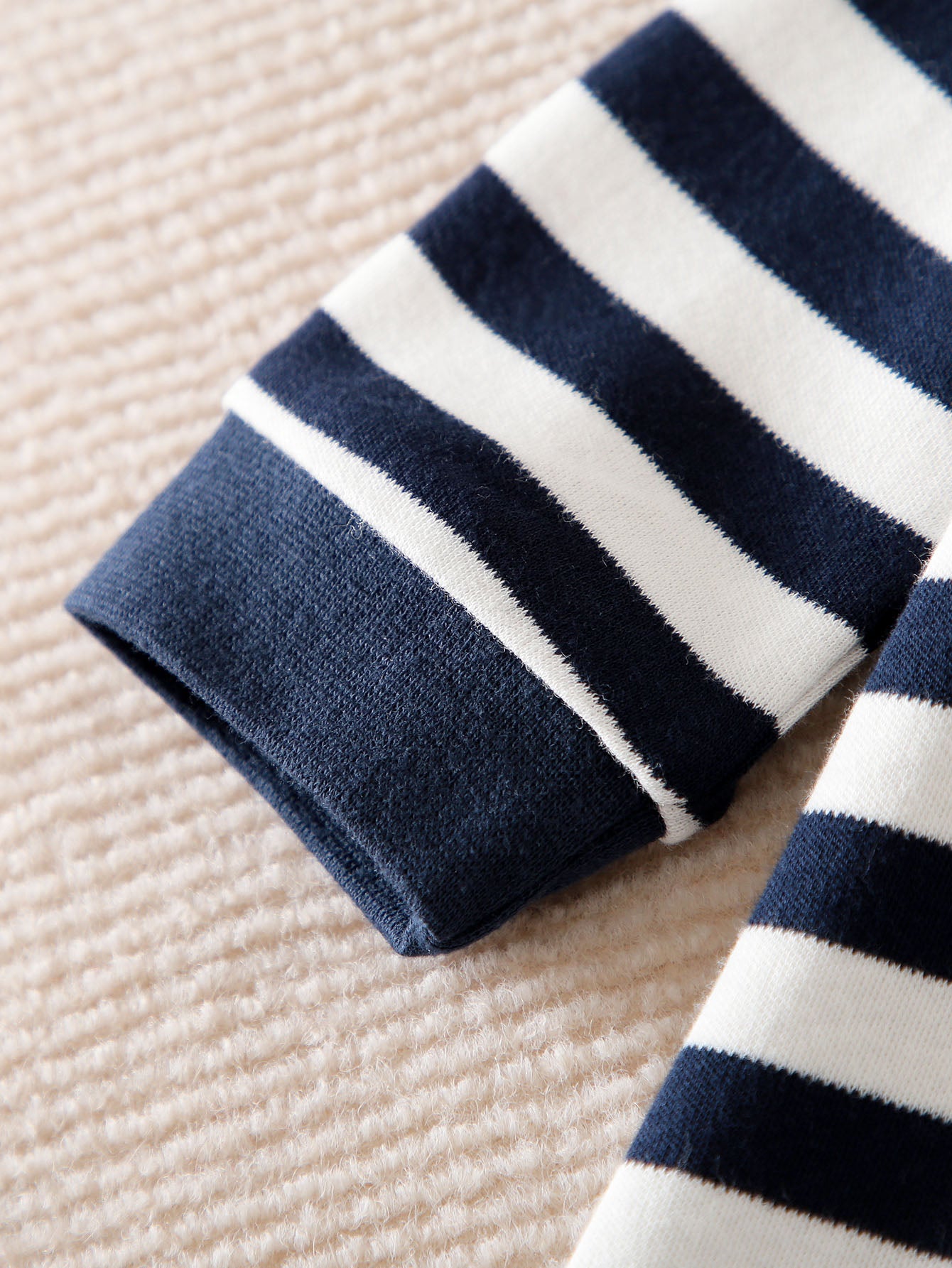 Infants Blue Striped Cotton Rompers
