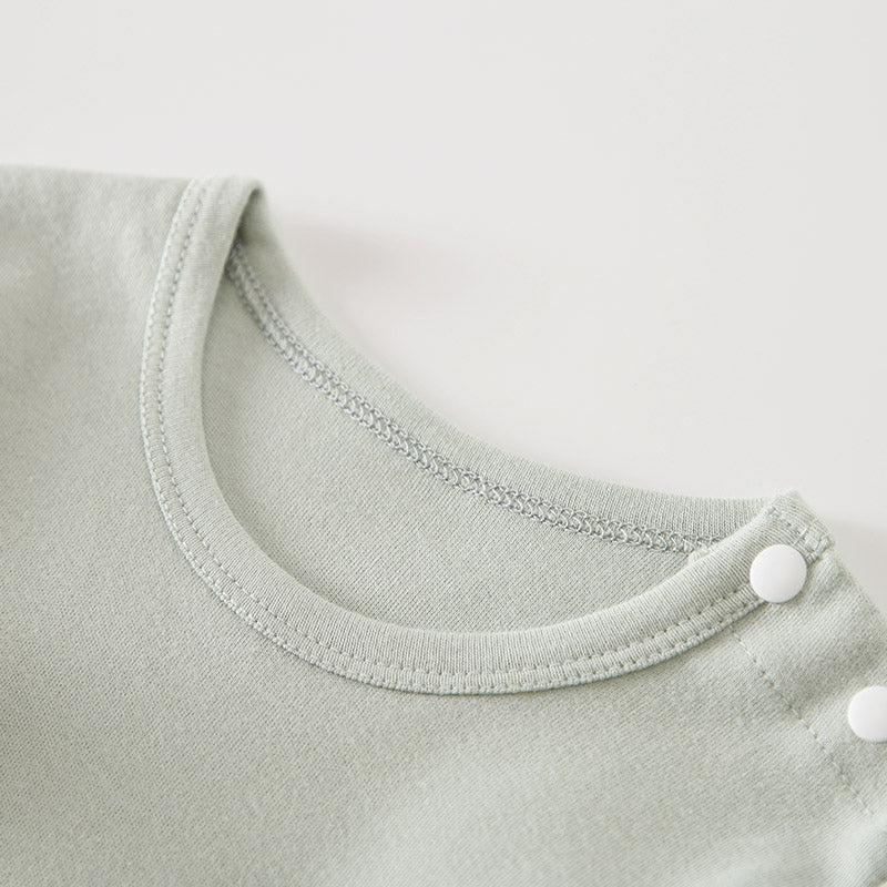 Infant Boys Grey Printed Cotton Rompers