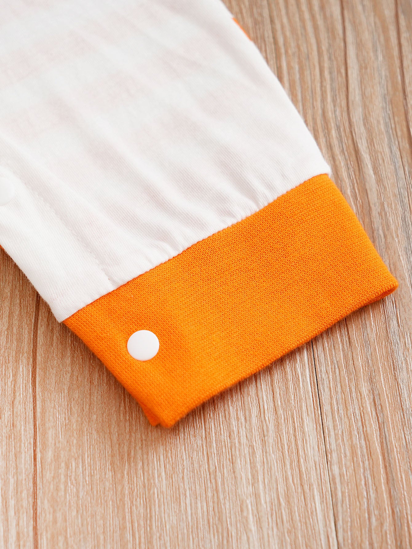 Orange & White Infants Girls Striped Pure Cotton Rompers