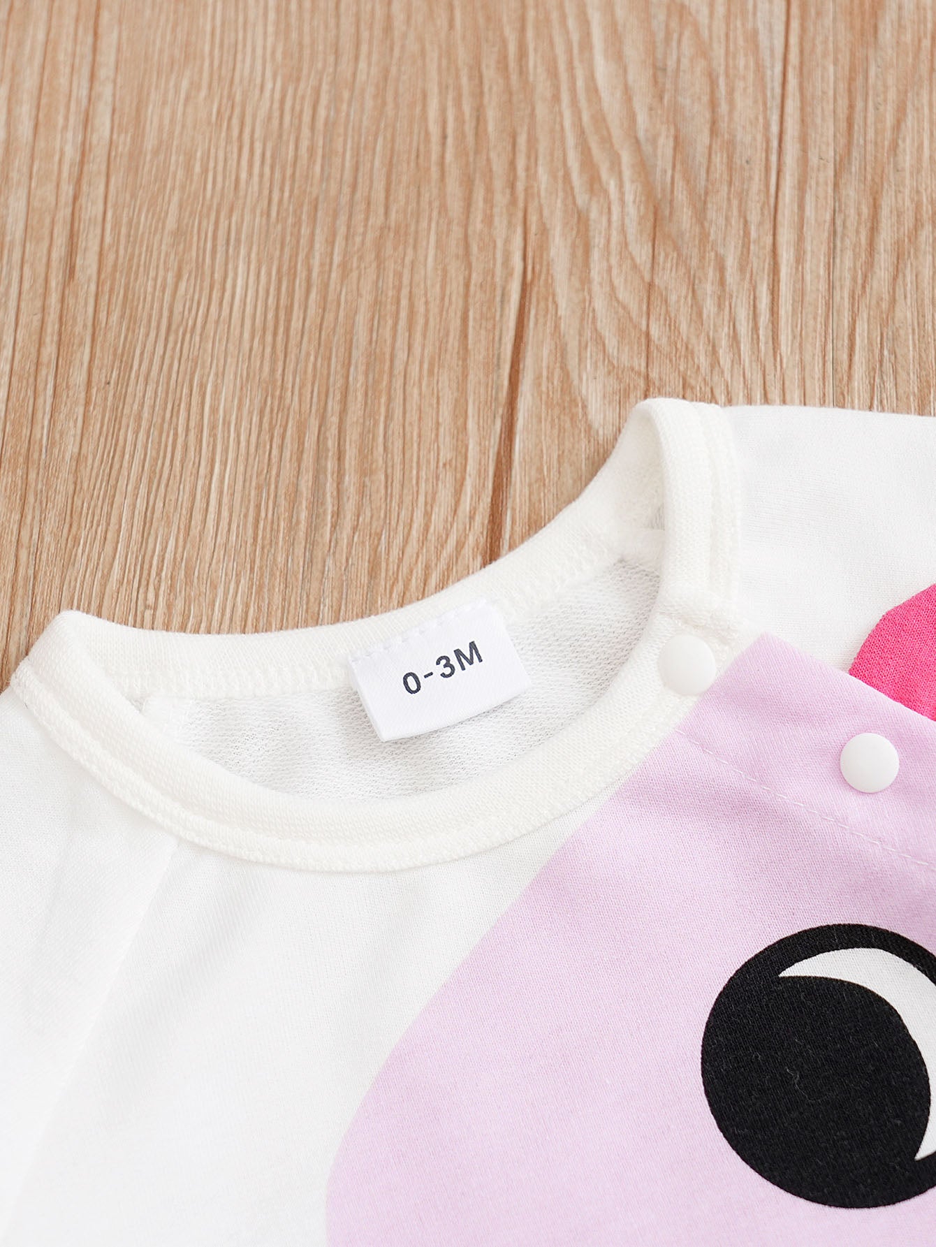 Infant Girls Pink Graphic Printed Rompers