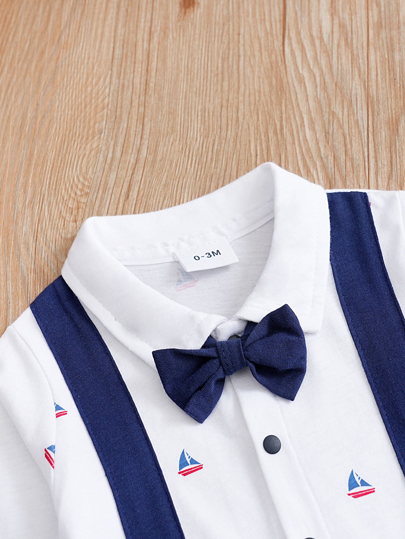 Infant Boys White Printed Pure Cotton Rompers