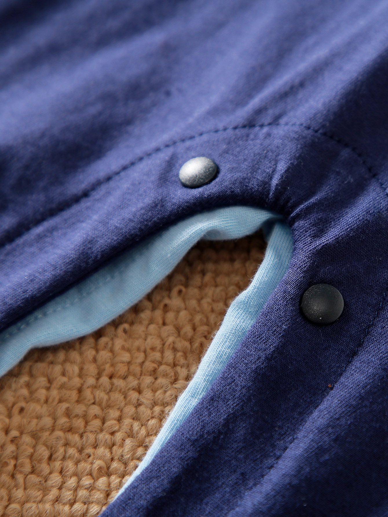 Blue Infant Boys Cotton Rompers