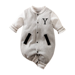 Grey Infants Boys Cotton Rompers