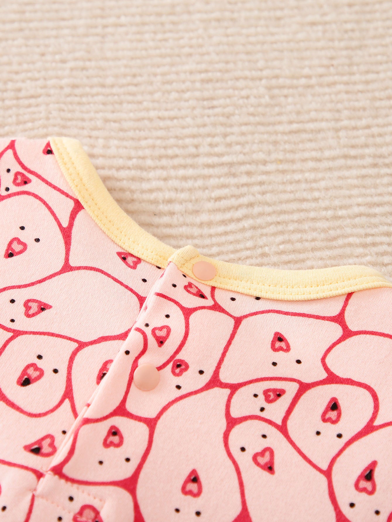 Pink Infants Girls Graphic Printed Pure Cotton Rompers