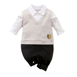 Boys Embroidered Pure Cotton Romper