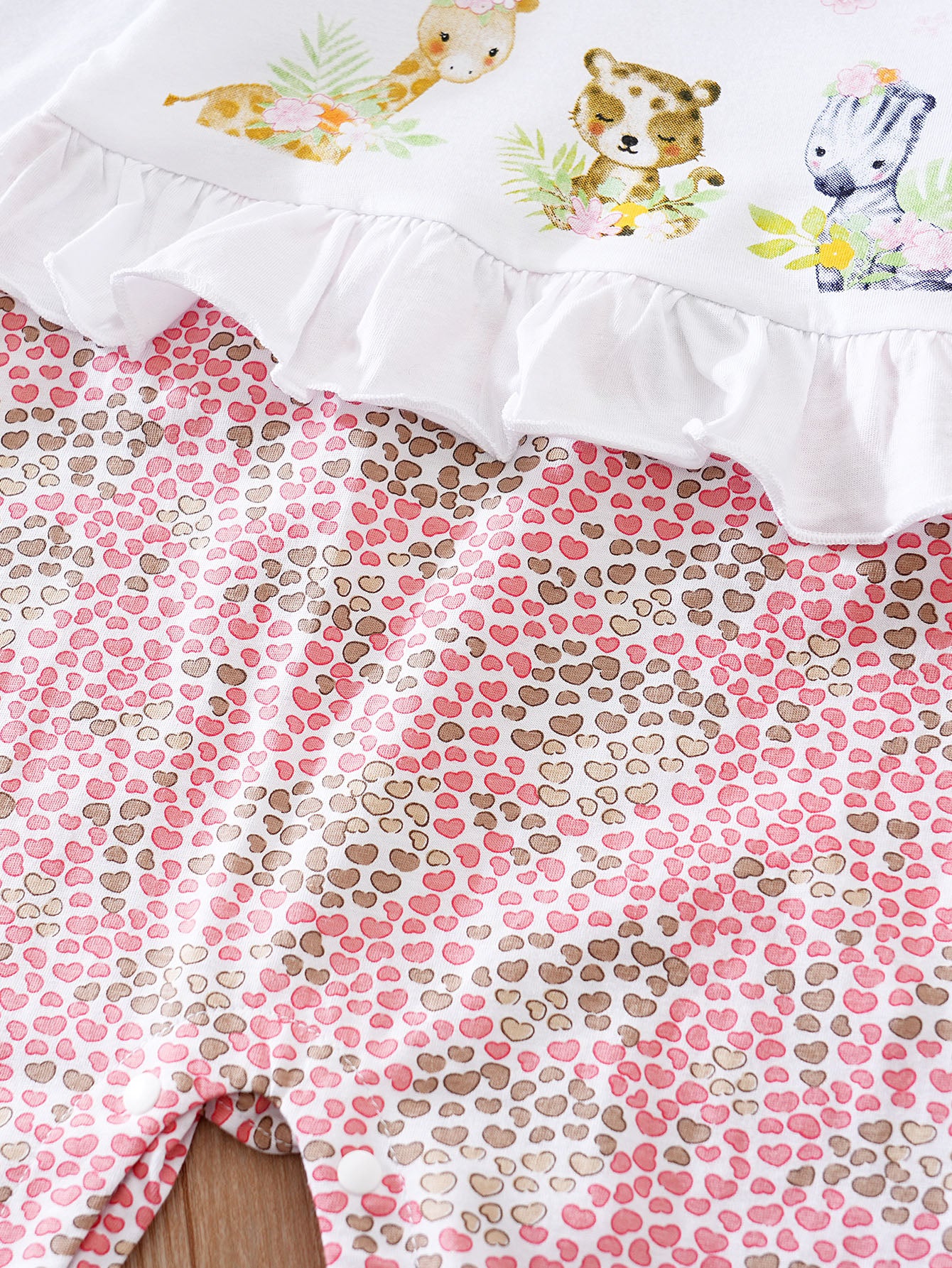 Infant Girls White Graphic Printed Pure Cotton Rompers