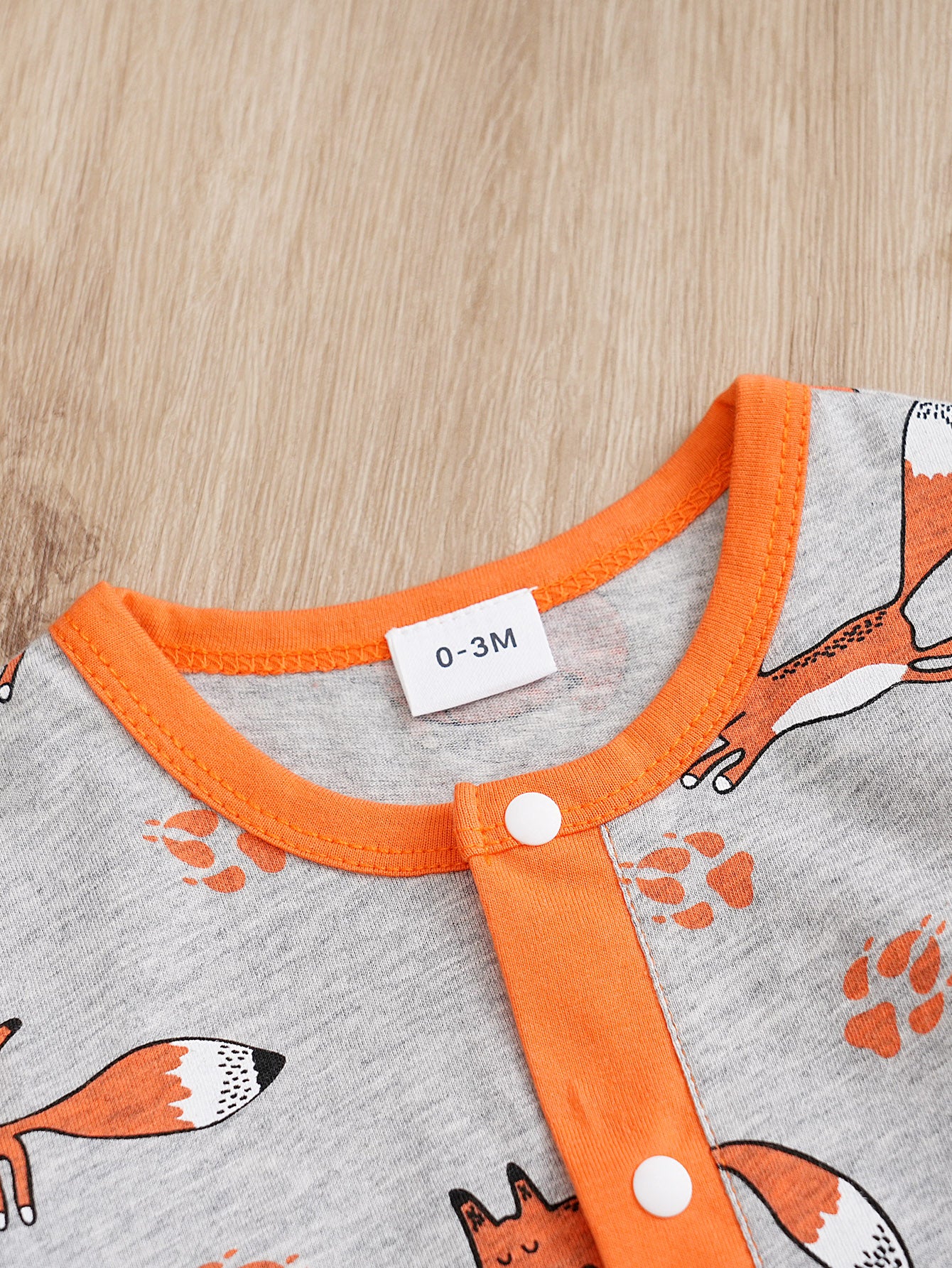 Grey Infants Printed Cotton Rompers