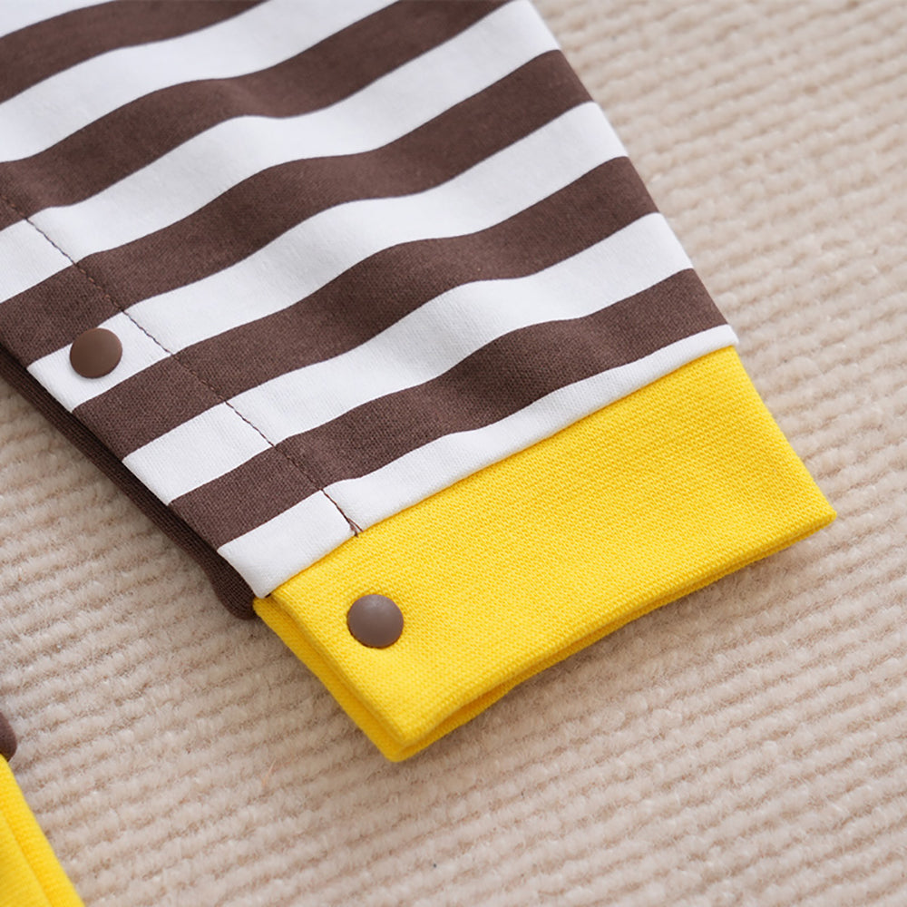 Boys Striped Printed Cotton Rompers