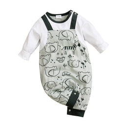 Infants Conversational Printed Cotton Rompers