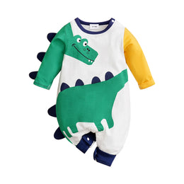 Infant Boys Graphic Printed Cotton Rompers