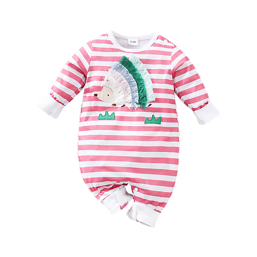 Infant Girls Striped Rompers