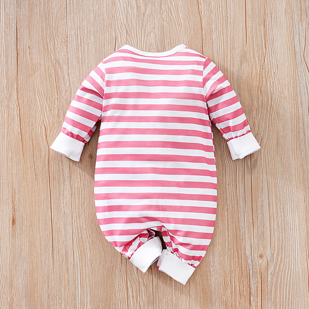 Infant Girls Striped Rompers