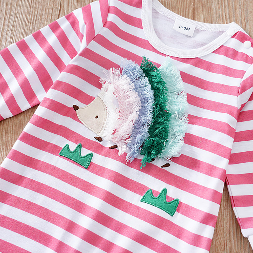Infant Girls Striped Rompers