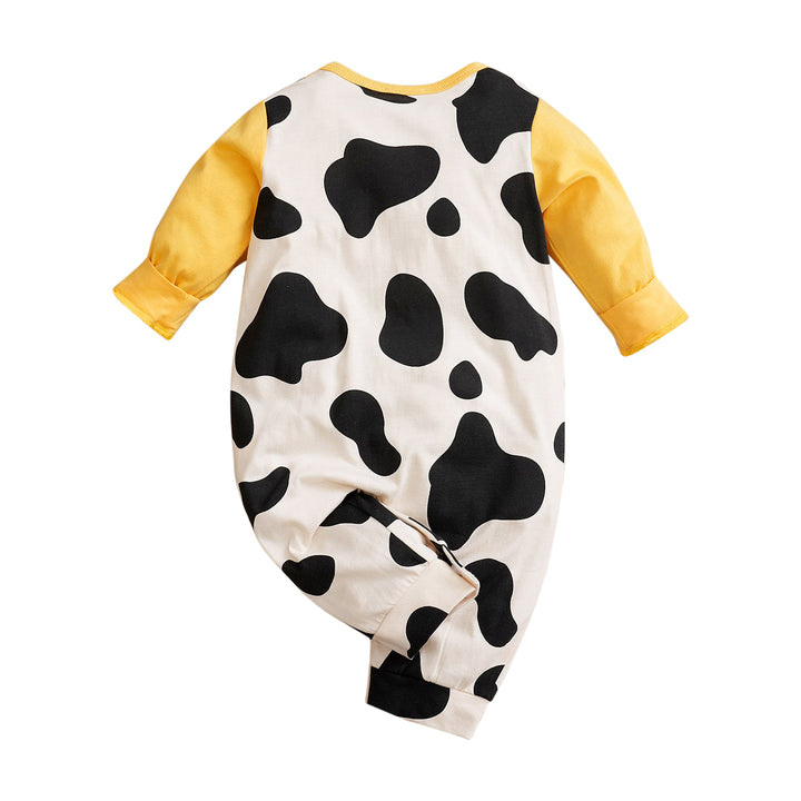 Yellow Infants Printed Cotton  Rompers