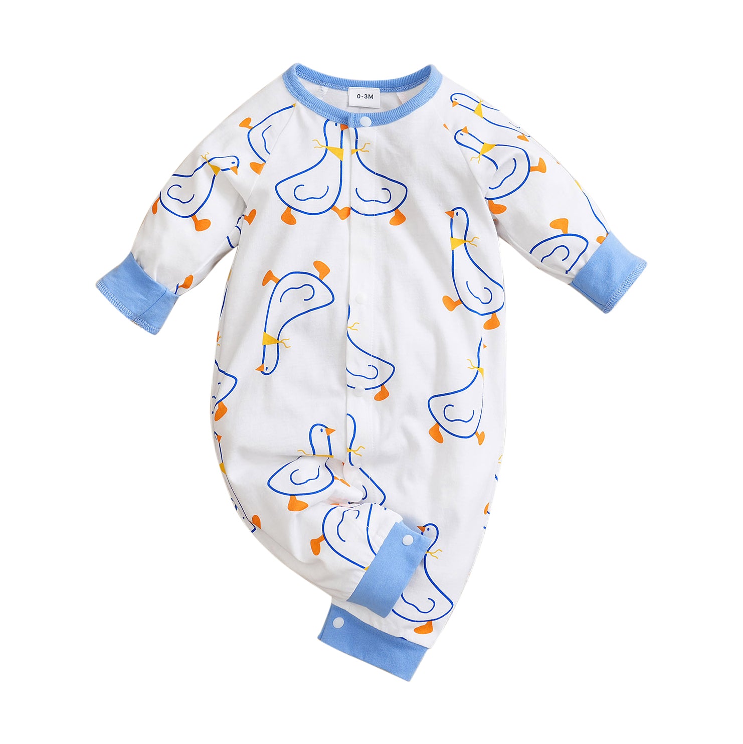 White Infants Printed Cotton Rompers