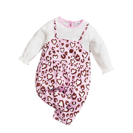 Infant Girls Pink Printed Pure Cotton Romper